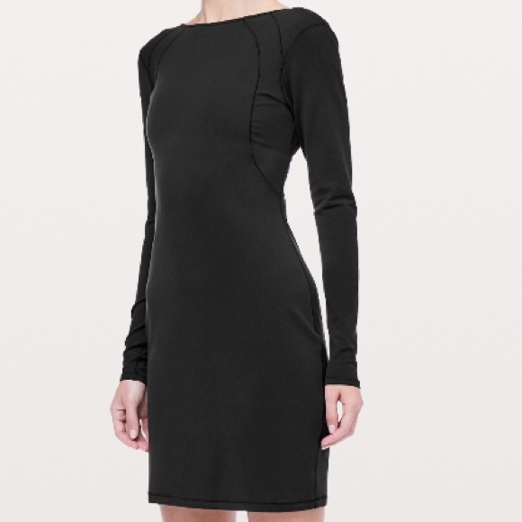 ➕NWT Lululemon contour dress Nulu long sleeve blk - Picture 2 of 8